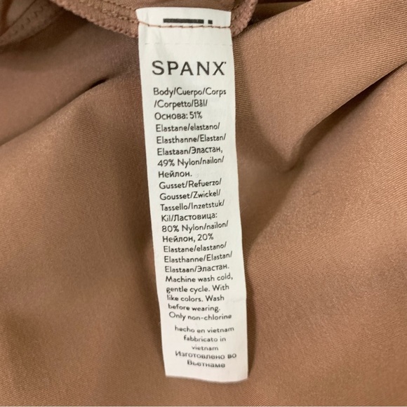 Spanx womens brown Plunge Low-Back Mid-Thigh Bodysuit L - Picture 10 of 11